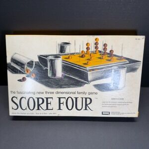 Vintage Lakeside Score Four 1971 Complete 3D Strategy Board Game No 8325